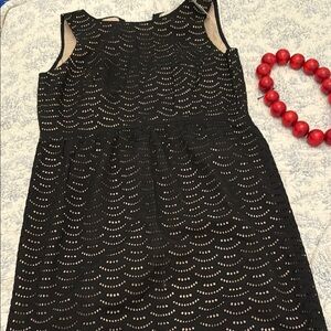 LOFT Black Sleeveless Sheath Midi Dress